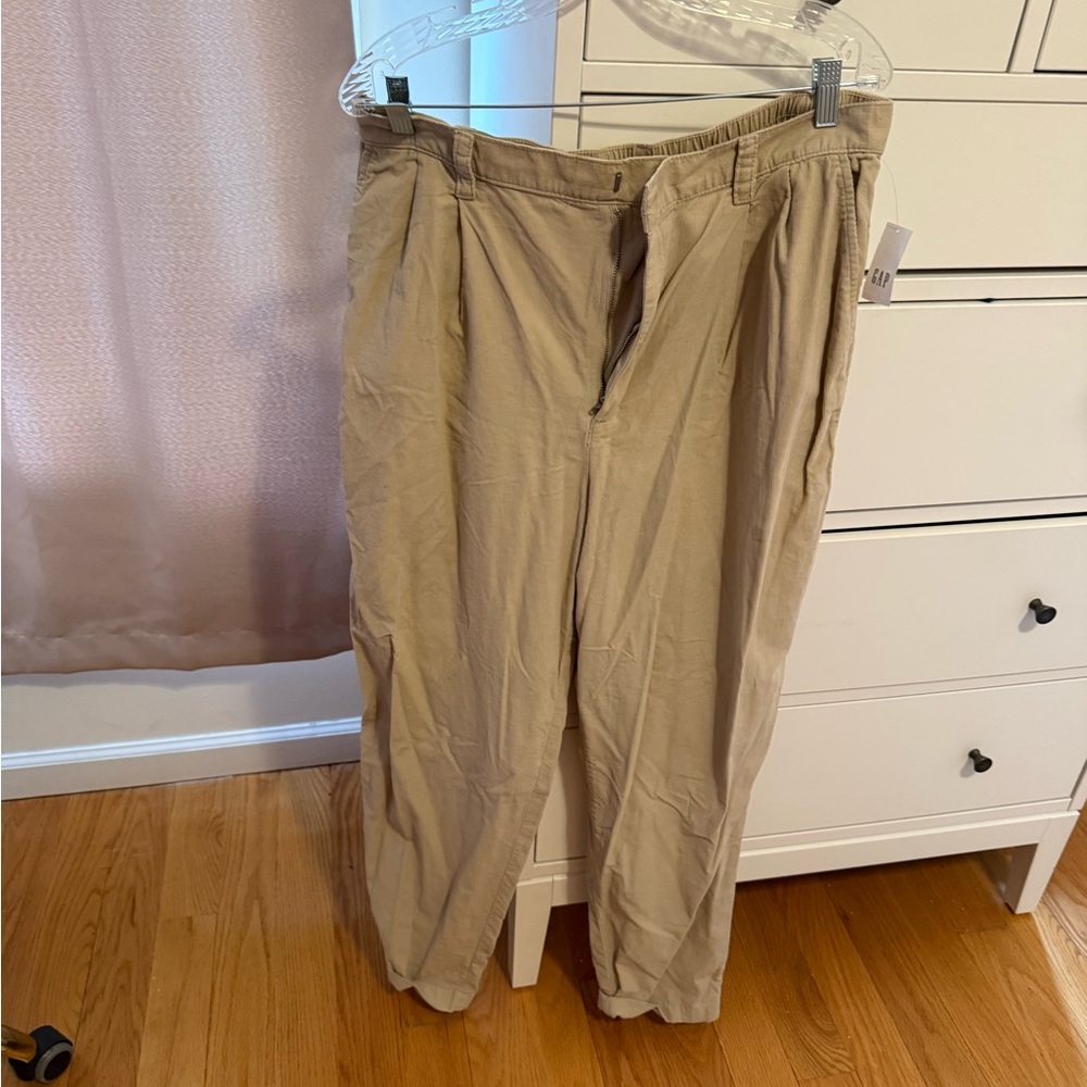 GAP Tan Trousers with Relaxed Fit and Belt Loops